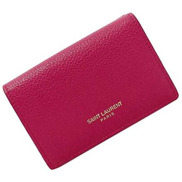 SAINT LAURENT Accessories - Saint Laurent Trifold Wallet Pink 459784 B680J 5619 Grain Leather SAINT LAURE...